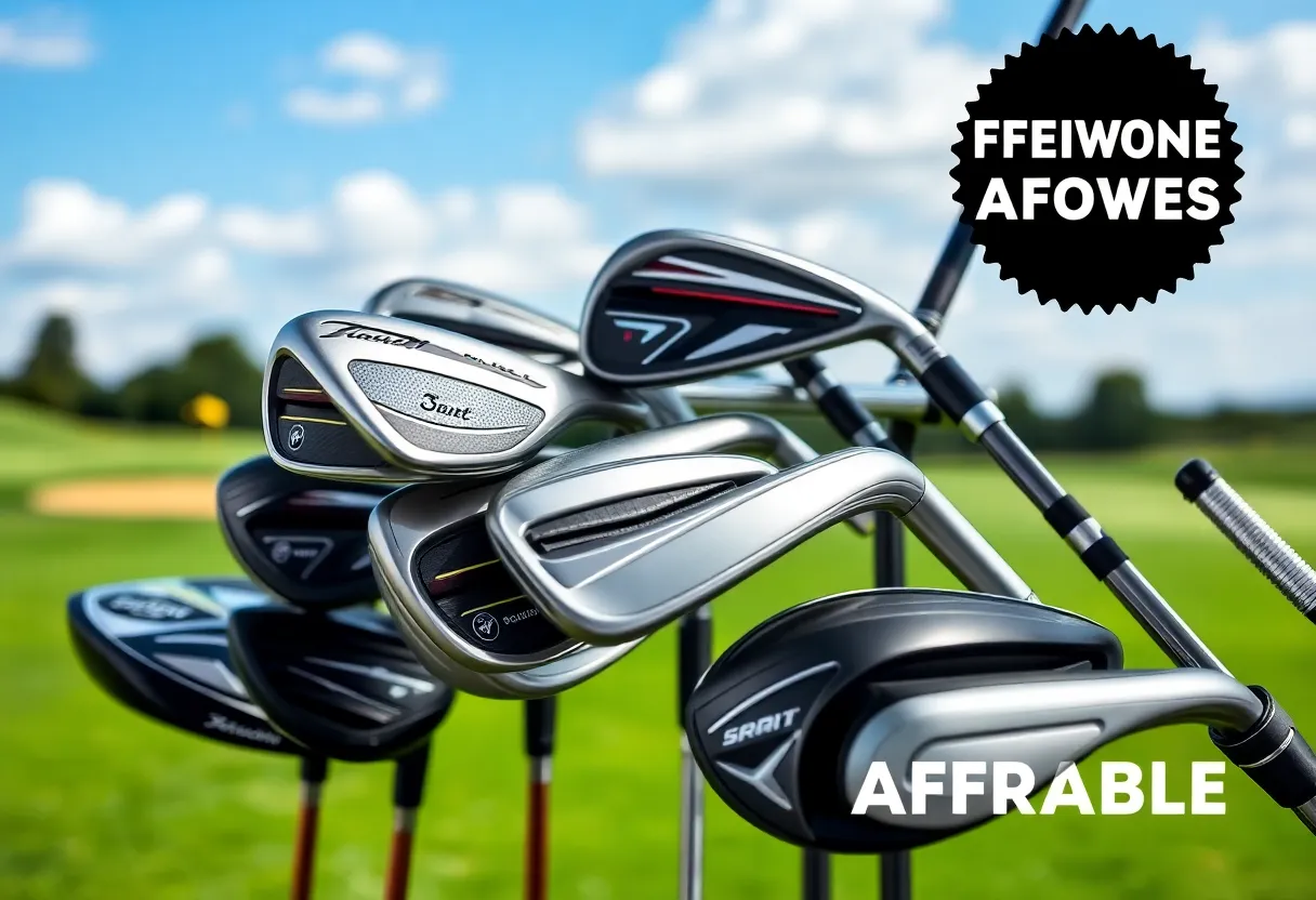 A variety of Sub70 golf clubs on display