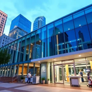 Rendering of the theranostics center in downtown Detroit