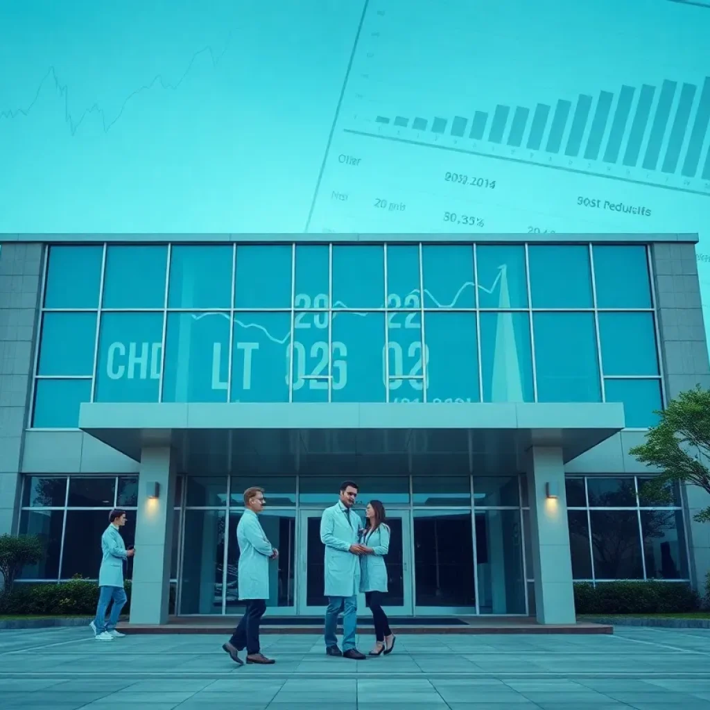 Trinity Health building with financial documents representing workforce changes.