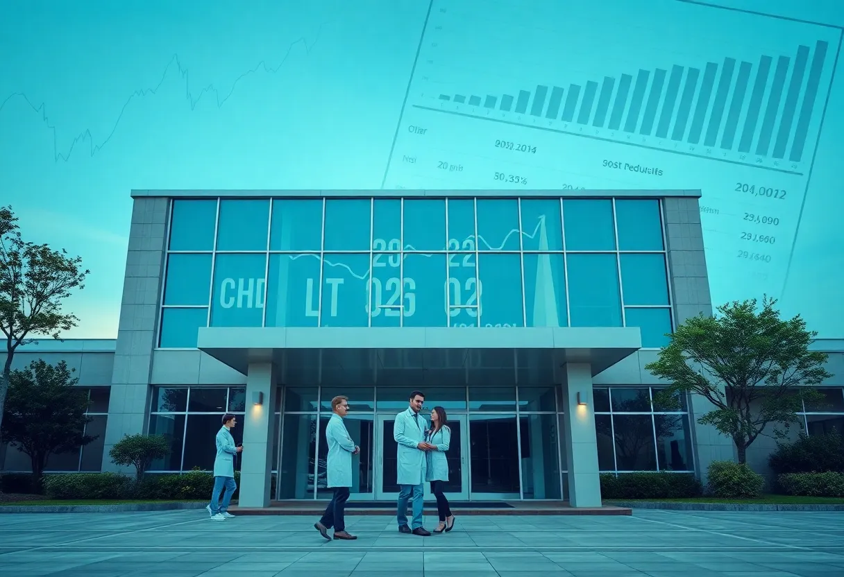 Trinity Health building with financial documents representing workforce changes.