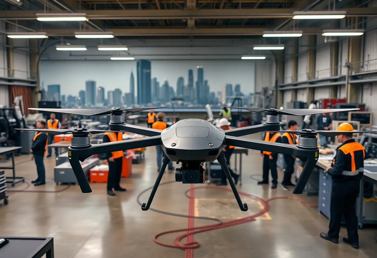 Drone manufacturing facility in Detroit by Birdstop