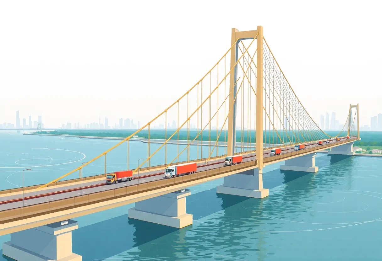 Rendering of the Gordie Howe International Bridge