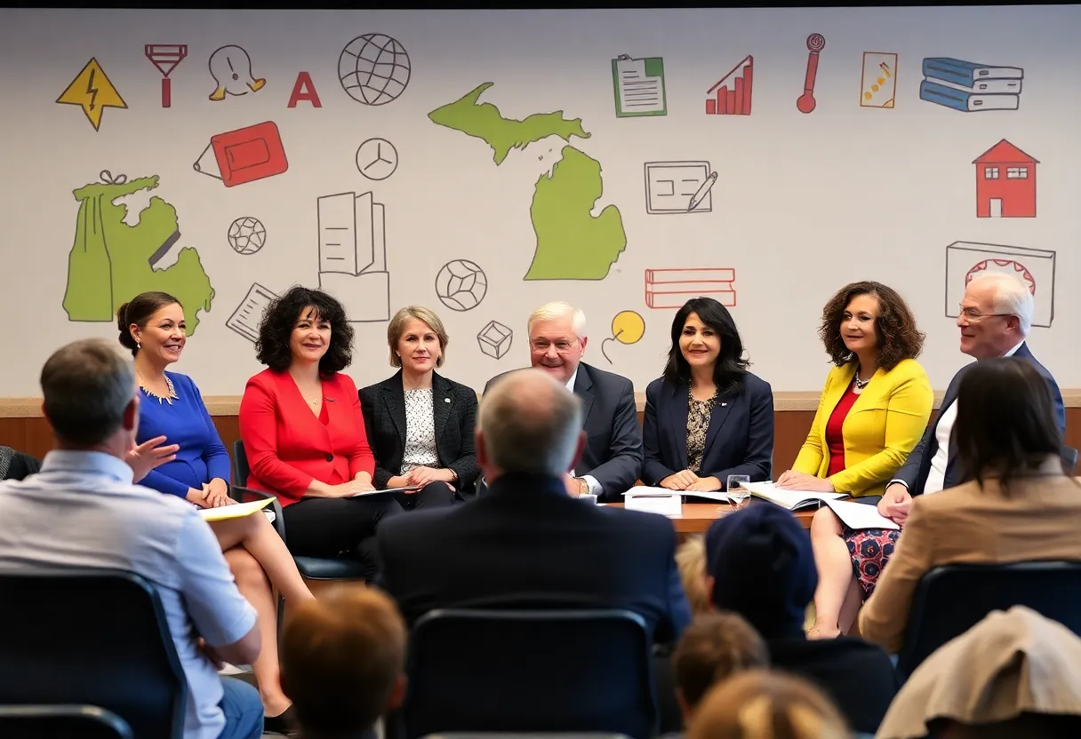 Discussion panel at MEA forum focusing on K-12 funding reform