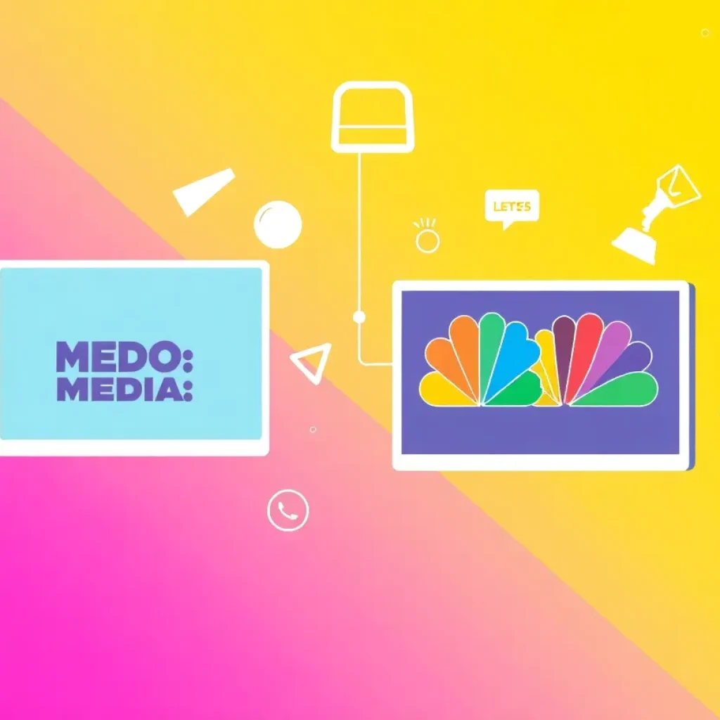 Illustration representing the Nexstar Tegna merger in local broadcast media.