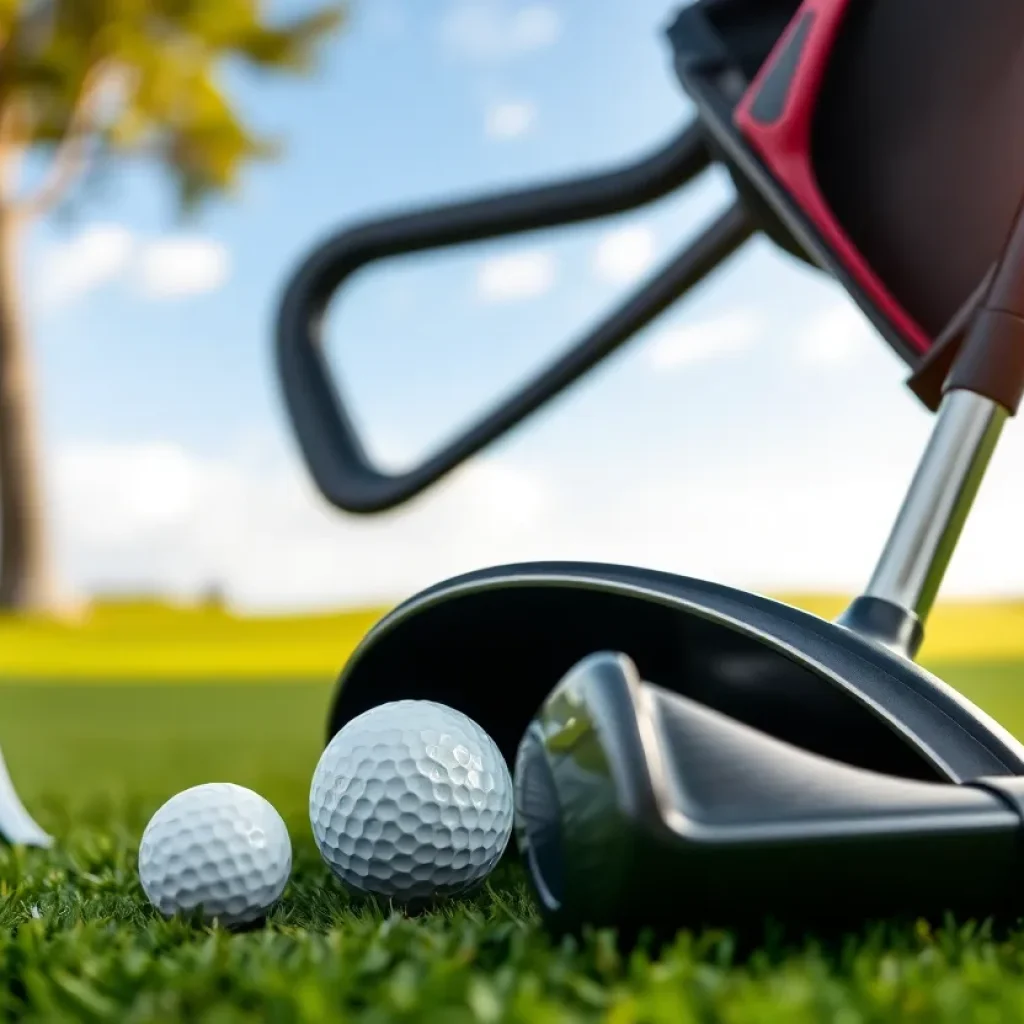 High-quality golf equipment by Callaway on a golf course