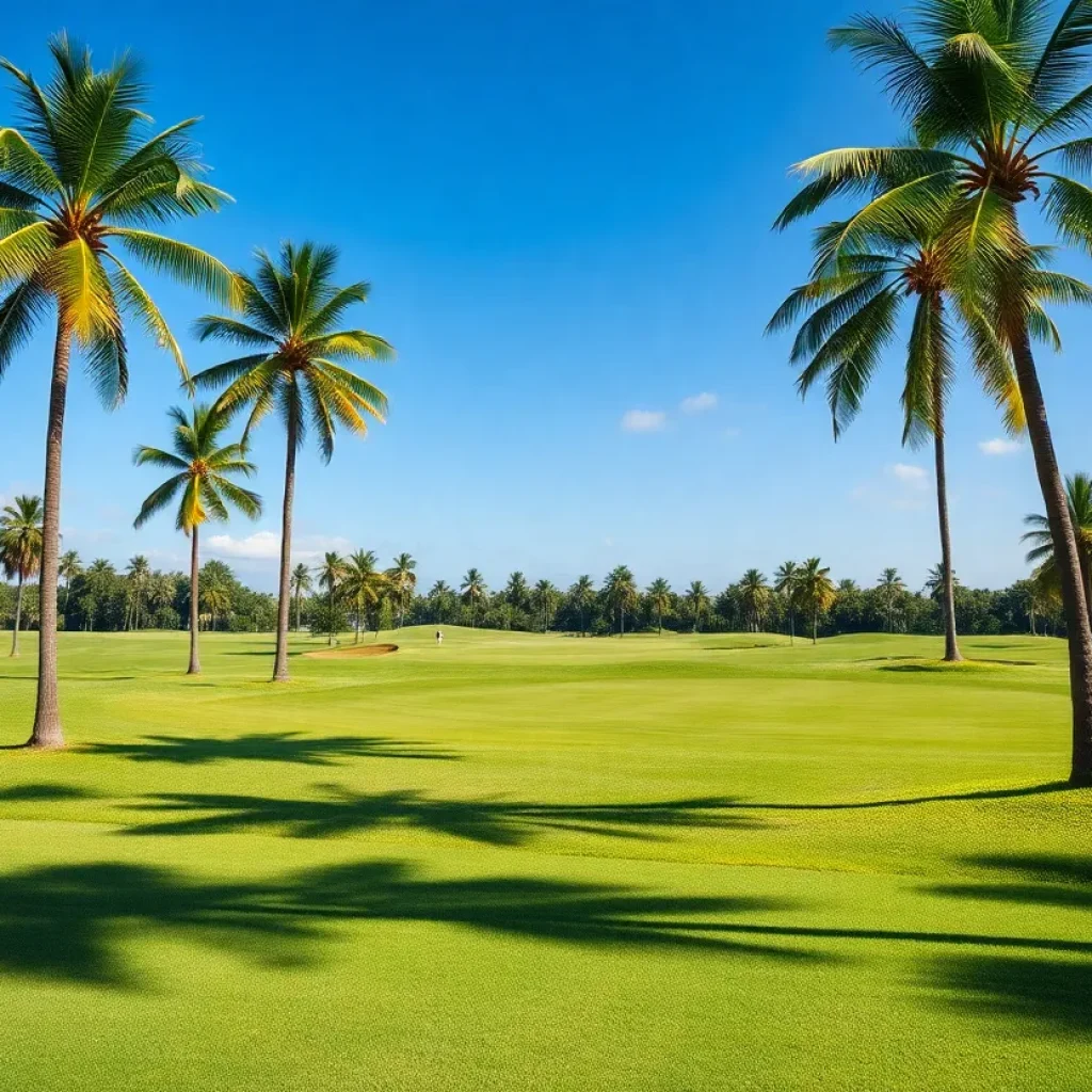 Scenic view of a golf course in Florida