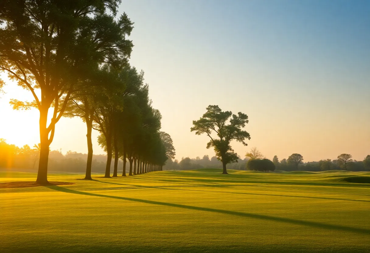 Golf course landscape representing craftsmanship and legacy