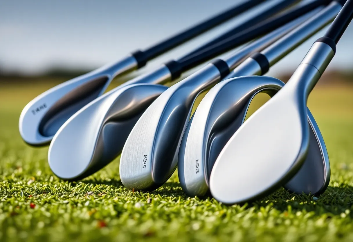 PXG Stick 'Em Forged golf wedges on a golf course