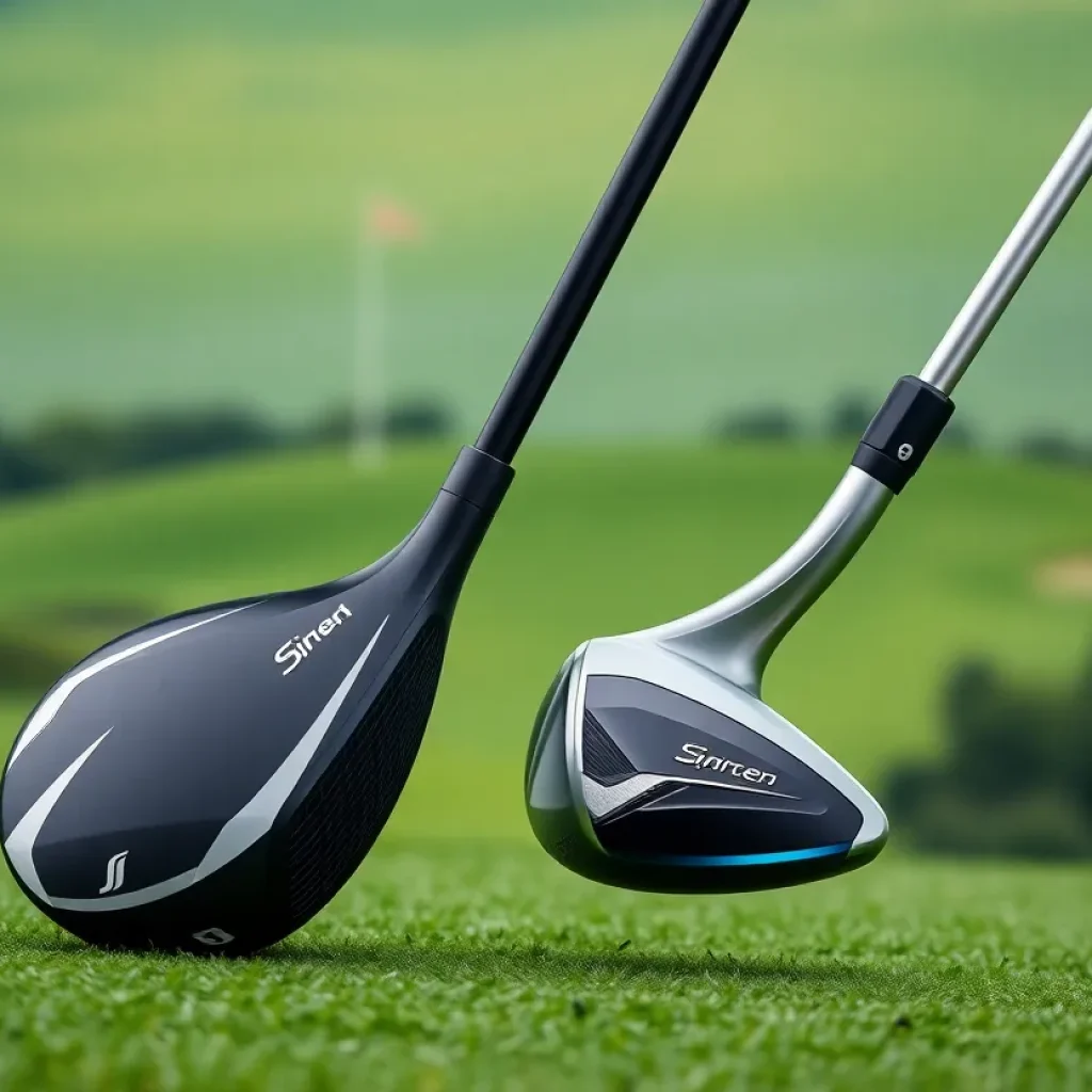 Callaway Quantum Mini Driver and Ti Fairway Wood displayed on a golf course.