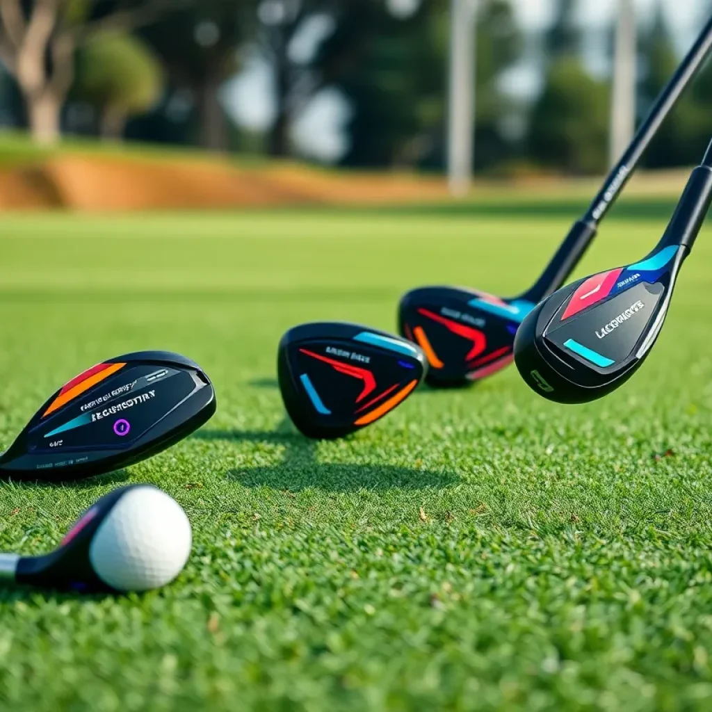 Showcase of McLaren Golf clubs on a golf course