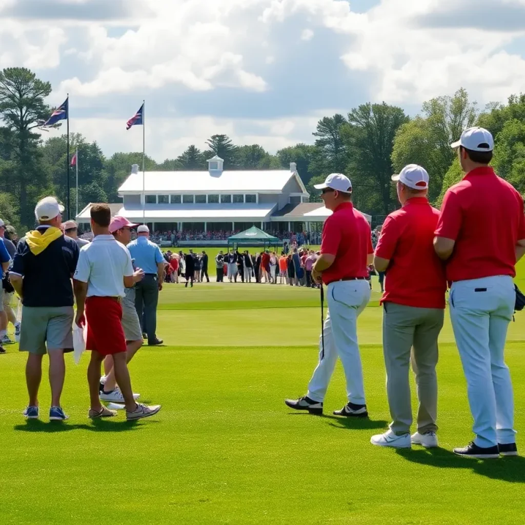 Golf fans at the Rocket Classic tournament at Detroit Golf Club