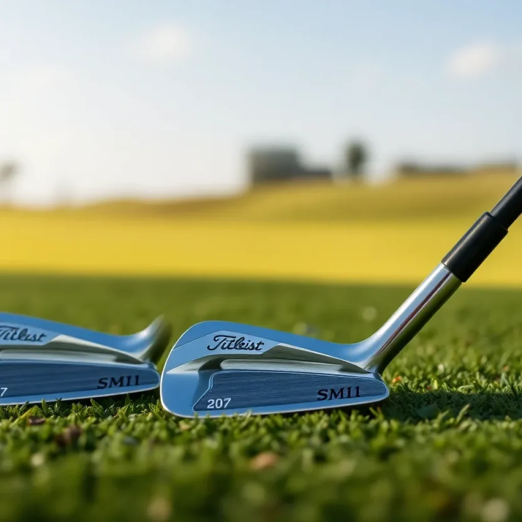 Titleist Vokey SM11 wedges on a golf course