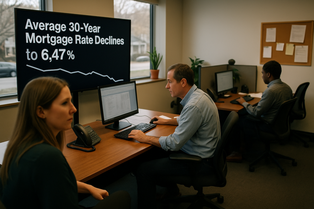 U.S. Average 30-Year Mortgage Rate Declines to 6.47%
