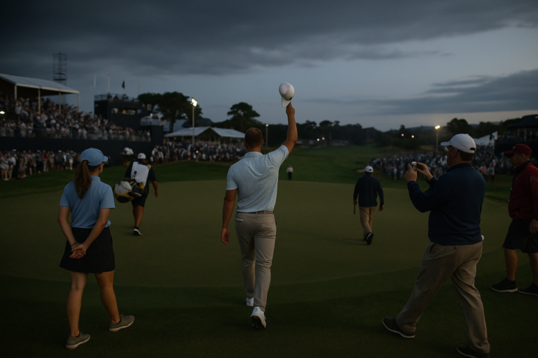 Wyndham Clark Leads U.S. Open as Darkness Halts Play