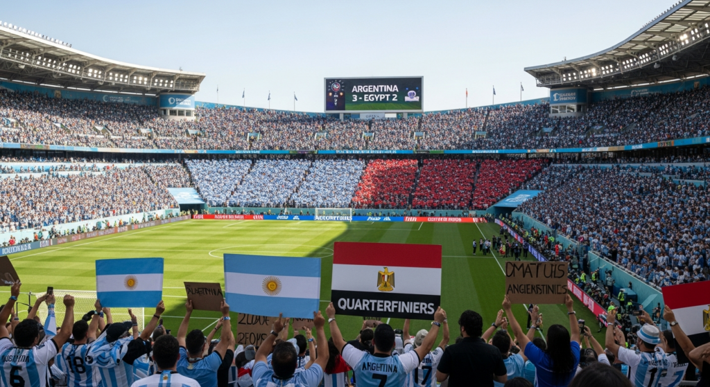 Argentina Advances to World Cup Quarterfinals After Thrilling 3-2 Victory Over Egypt