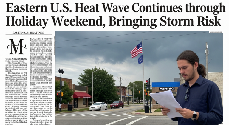 Eastern U.S. Heat Wave Continues Through Holiday Weekend, Bringing Storm Risk