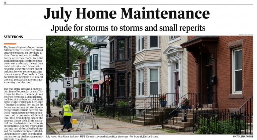 July Home Maintenance: Preparing for Storms and Addressing Small Repairs in Detroit