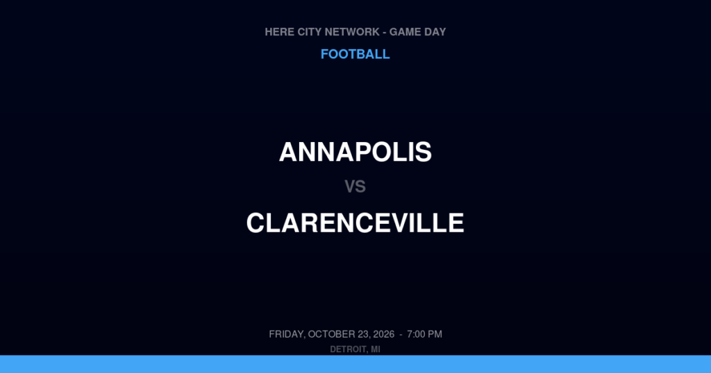 Annapolis vs. Clarenceville — Football Game Day — Livonia, MI — Oct 23, 2026