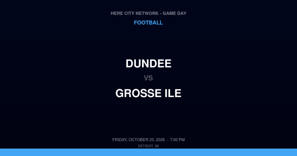Dundee vs. Grosse Ile — Football Game Day — Grosse Ile, MI — Oct 23, 2026