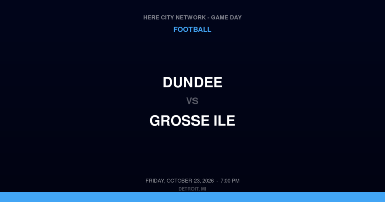 Dundee 0, Grosse Ile 14