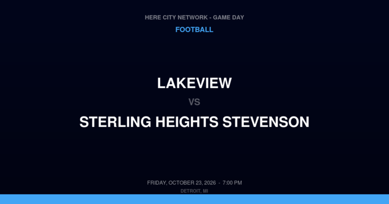 Lakeview 20, Sterling Heights Stevenson 13