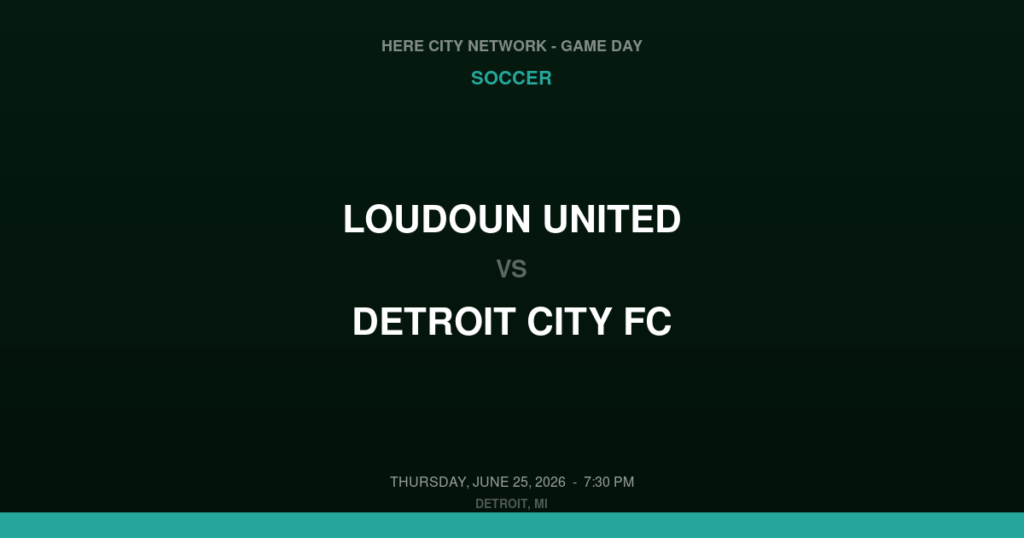 Loudoun United vs. Detroit City FC — Soccer Game Day — Detroit, MI — Jun 25, 2026