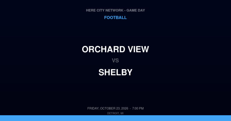 Orchard View vs. Shelby — Football Game Day — Shelby, MI — Oct 23, 2026