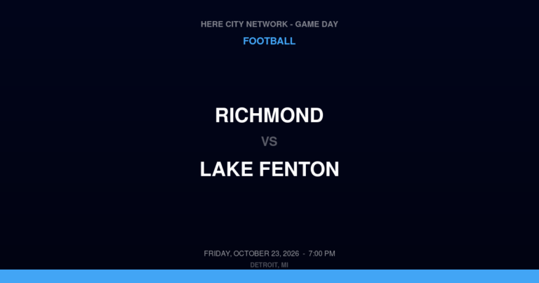 Richmond 27, Lake Fenton 28